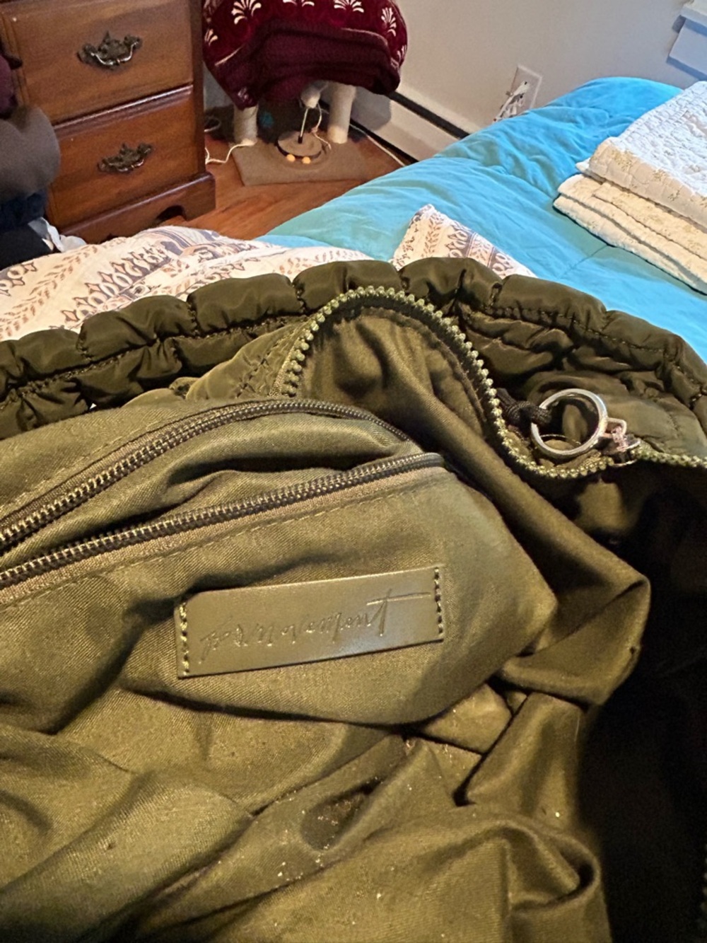 Free People Movement Carryall Quilted Bag Olive Green - Picture 6 of 6